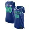 Minnesota Timberwolves Nike Authentic Custom Jersey - Blue - Front View