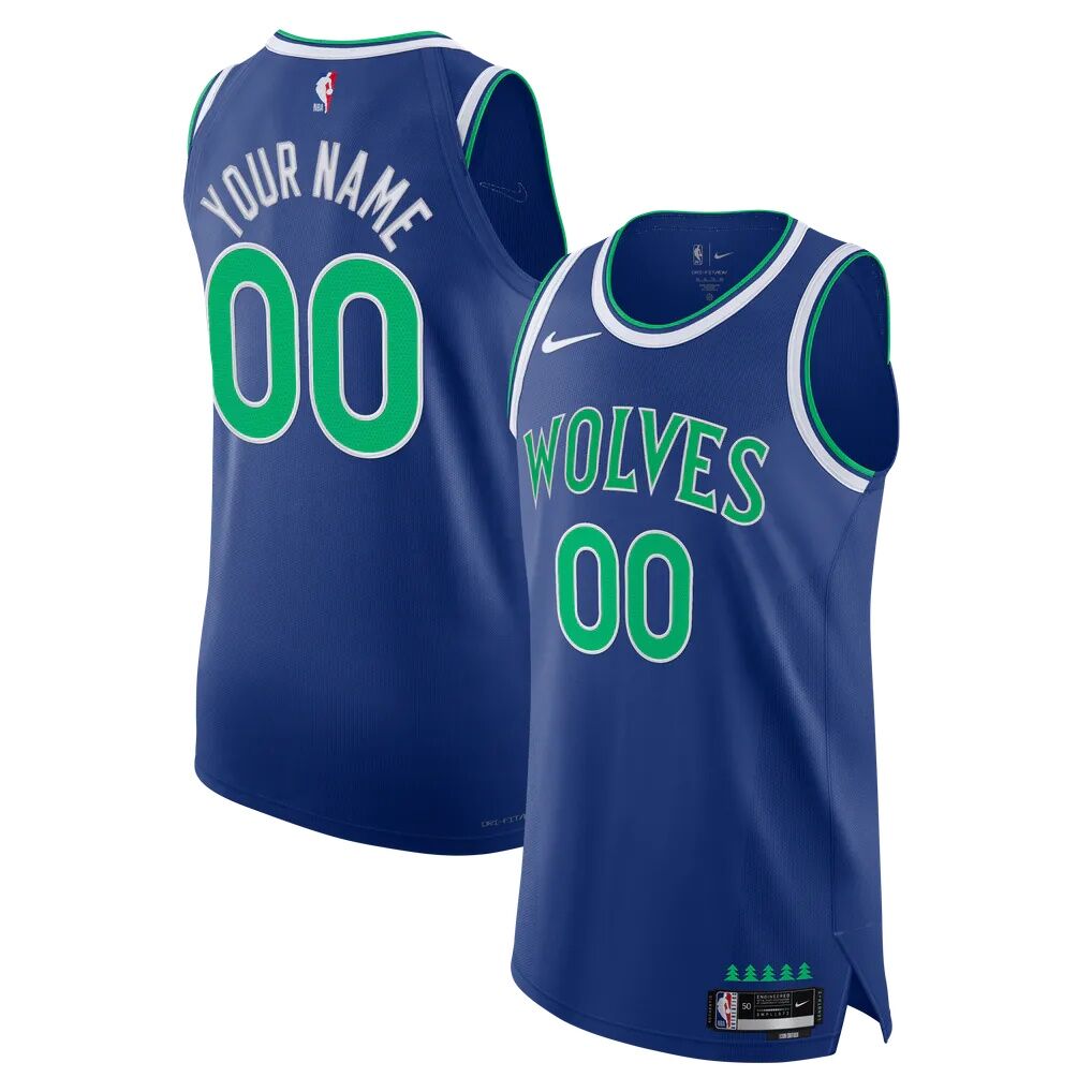 Minnesota Timberwolves Nike Authentic Custom Jersey - Icon Edition