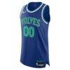 Minnesota Timberwolves Nike Authentic Custom Jersey - Blue - Side View
