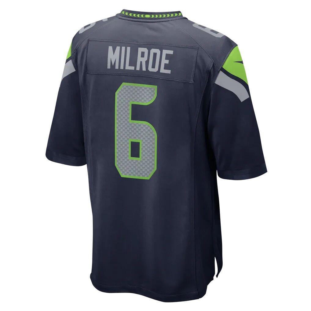 Jalen Milroe Seattle Seahawks Nike Team Game Jersey - College Navy
