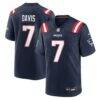 Carlton Davis New England Patriots Nike Team Game Jersey - Navy - Front View