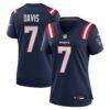 Carlton Davis New England Patriots Nike Women's Team Game Jersey - Navy - Front View