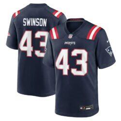 Bradyn Swinson New England Patriots Nike Team Game Jersey - Navy - Front View