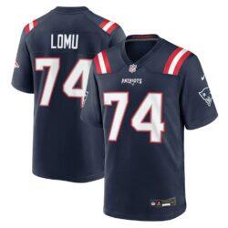 Caleb Lomu New England Patriots Nike Team Game Jersey - Navy - Front View