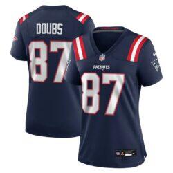 Romeo Doubs New England Patriots Nike Women's Team Game Jersey - Navy - Front View