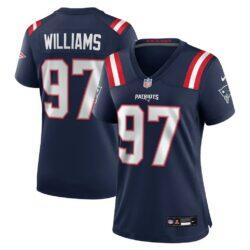Milton Williams New England Patriots Nike Women's Team Game Jersey - Navy - Front View