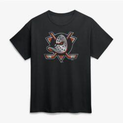 Anaheim Ducks Big & Tall Metallic Mascot T-Shirt - Black - Front View