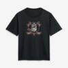 Anaheim Ducks Women's Metallic Mascot T-Shirt - Black - Front View