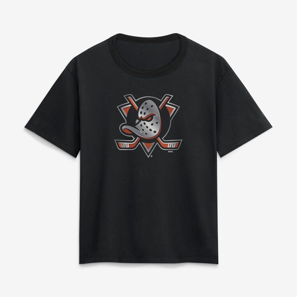 Anaheim Ducks Women's Metallic Mascot T-Shirt