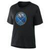 Buffalo Sabres Women's Metallic Mascot T-Shirt - Black - Detail View