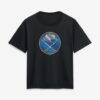 Buffalo Sabres Women's Metallic Mascot T-Shirt - Black - Front View