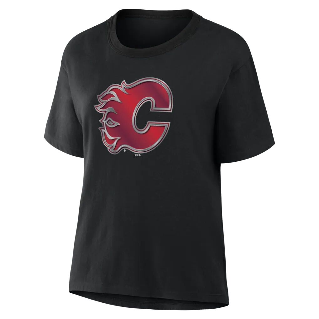 Calgary Flames Women's Metallic Mascot T-Shirt