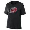 Carolina Hurricanes Women's Metallic Mascot T-Shirt - Black - Detail View