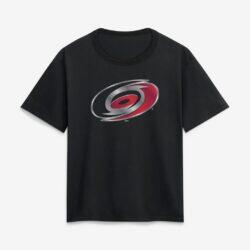 Carolina Hurricanes Women's Metallic Mascot T-Shirt - Black - Front View