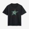 Dallas Stars Women's Metallic Mascot T-Shirt - Black - Front View