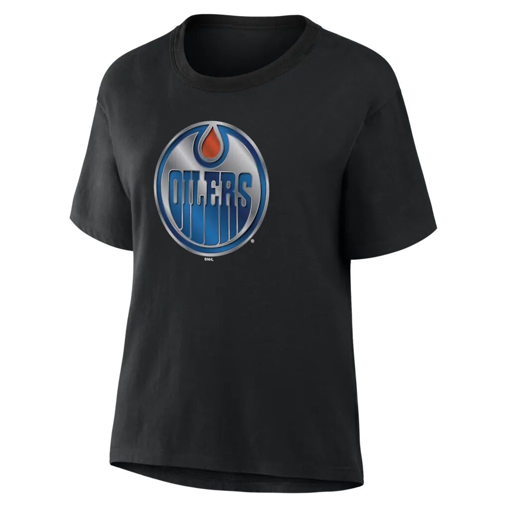 Edmonton Oilers Women's Metallic Mascot T-Shirt