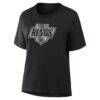 Los Angeles Kings Women's Metallic Mascot T-Shirt - Black - Detail View