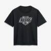 Los Angeles Kings Women's Metallic Mascot T-Shirt - Black - Front View