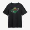 Minnesota Wild Metallic Mascot T-Shirt - Black - Front View