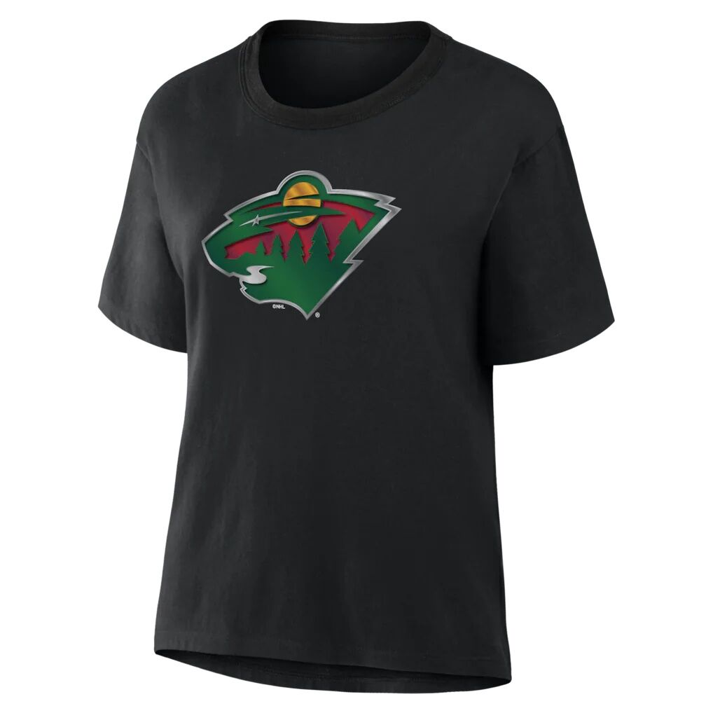 Minnesota Wild Women's Metallic Mascot T-Shirt