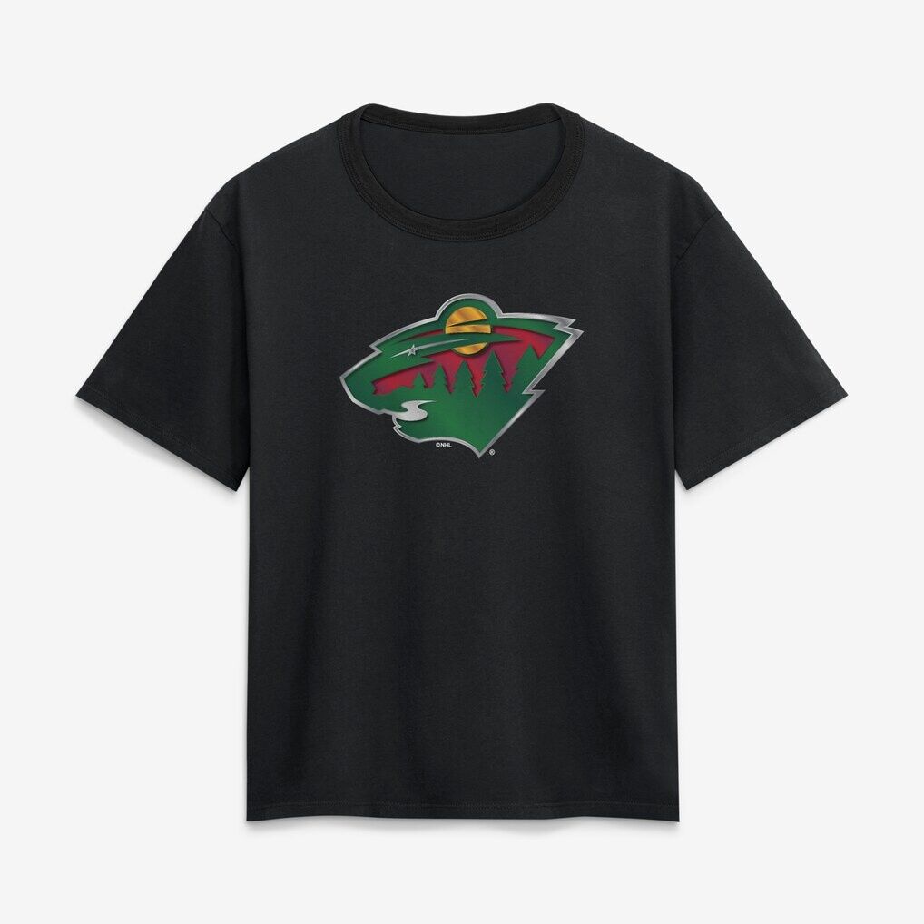 Minnesota Wild Women's Metallic Mascot T-Shirt