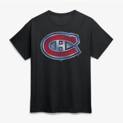 Montreal Canadiens Big & Tall Metallic Mascot T-Shirt - Black - Front View