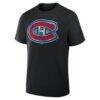Montreal Canadiens Metallic Mascot T-Shirt - Black - Detail View