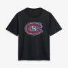 Montreal Canadiens Women's Metallic Mascot T-Shirt - Black - Front View