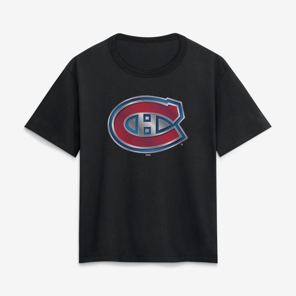 Montreal Canadiens Women's Metallic Mascot T-Shirt
