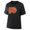 Philadelphia Flyers Women's Metallic Mascot T-Shirt - Black - Detail View