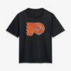 Philadelphia Flyers Women's Metallic Mascot T-Shirt - Black - Front View