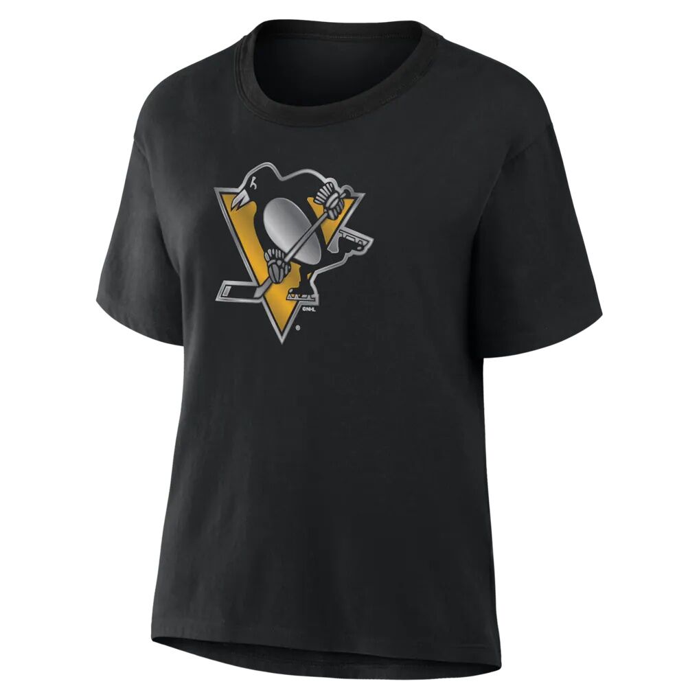 Pittsburgh Penguins Women's Metallic Mascot T-Shirt
