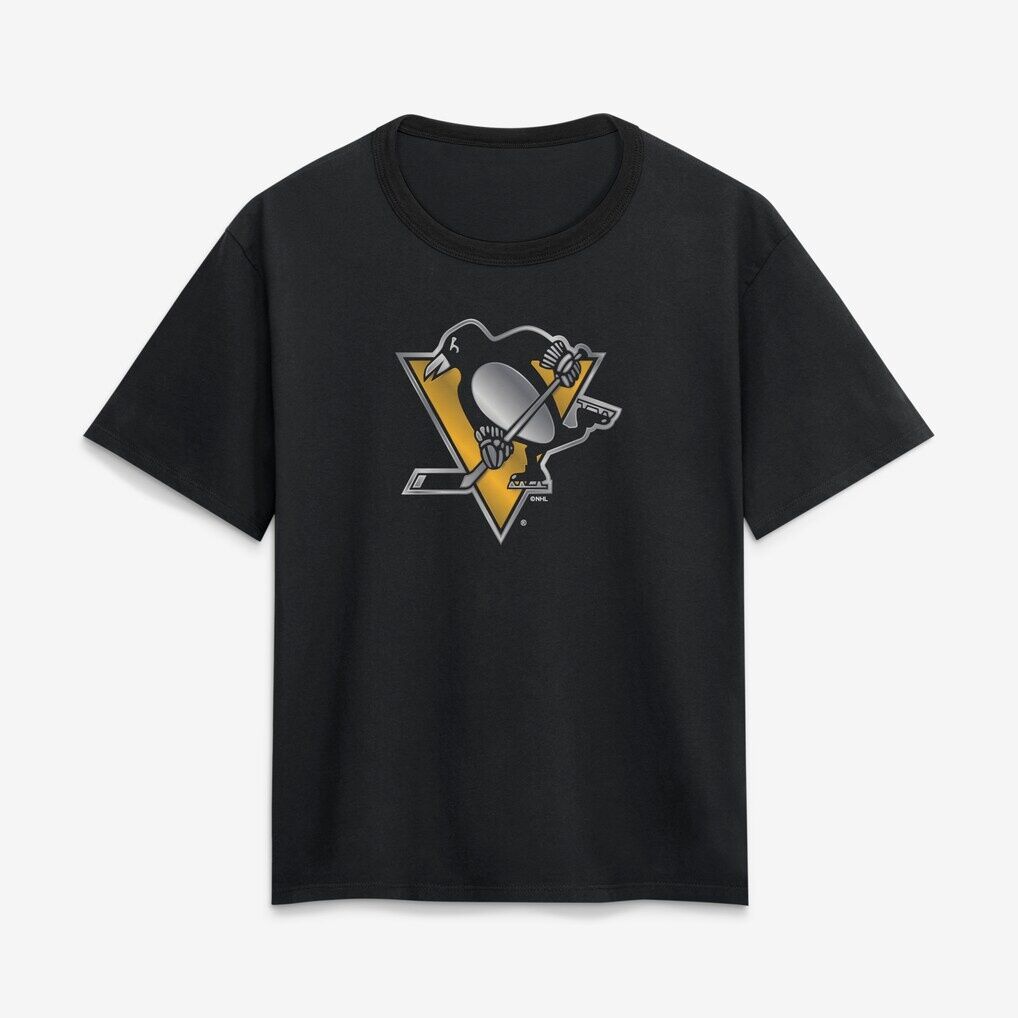Pittsburgh Penguins Women's Metallic Mascot T-Shirt