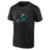 San Jose Sharks Big & Tall Metallic Mascot T-Shirt - Black - Detail View