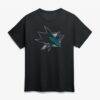 San Jose Sharks Big & Tall Metallic Mascot T-Shirt - Black - Front View