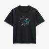 San Jose Sharks Women's Metallic Mascot T-Shirt - Black - Front View