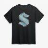 Seattle Kraken Big & Tall Metallic Mascot T-Shirt - Black - Front View