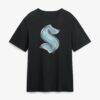 Seattle Kraken Metallic Mascot T-Shirt - Black - Front View