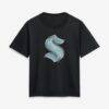Seattle Kraken Women's Metallic Mascot T-Shirt - Black - Front View