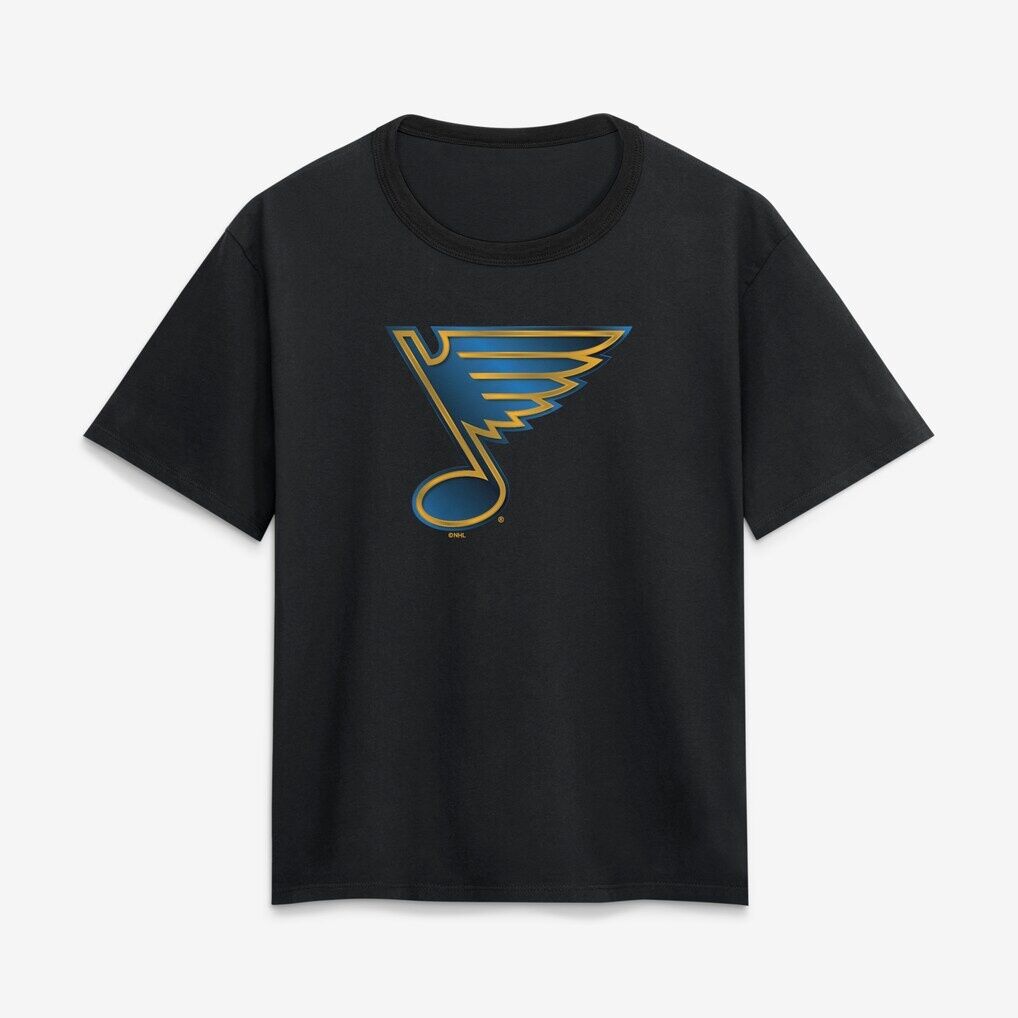 St. Louis Blues Women's Metallic Mascot T-Shirt