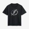 Tampa Bay Lightning Women's Metallic Mascot T-Shirt - Black - Front View