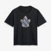 Toronto Maple Leafs Women's Metallic Mascot T-Shirt - Black - Front View