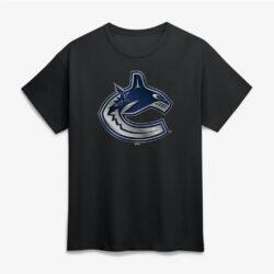 Vancouver Canucks Big & Tall Metallic Mascot T-Shirt - Black - Front View