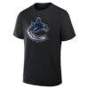 Vancouver Canucks Metallic Mascot T-Shirt - Black - Detail View