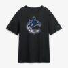 Vancouver Canucks Metallic Mascot T-Shirt - Black - Front View
