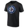 Winnipeg Jets Big & Tall Metallic Mascot T-Shirt - Black - Detail View