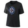 Winnipeg Jets Women's Metallic Mascot T-Shirt - Black - Detail View