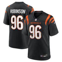 Landon Robinson Cincinnati Bengals Nike Team Game Jersey - Black - Front View