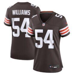 Sam Williams Cleveland Browns Nike Women's Team Game Jersey - Brown - Front View