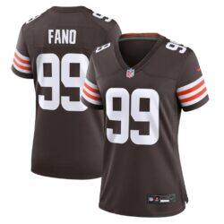 Logan Fano Cleveland Browns Nike Women's Team Game Jersey - Brown - Front View
